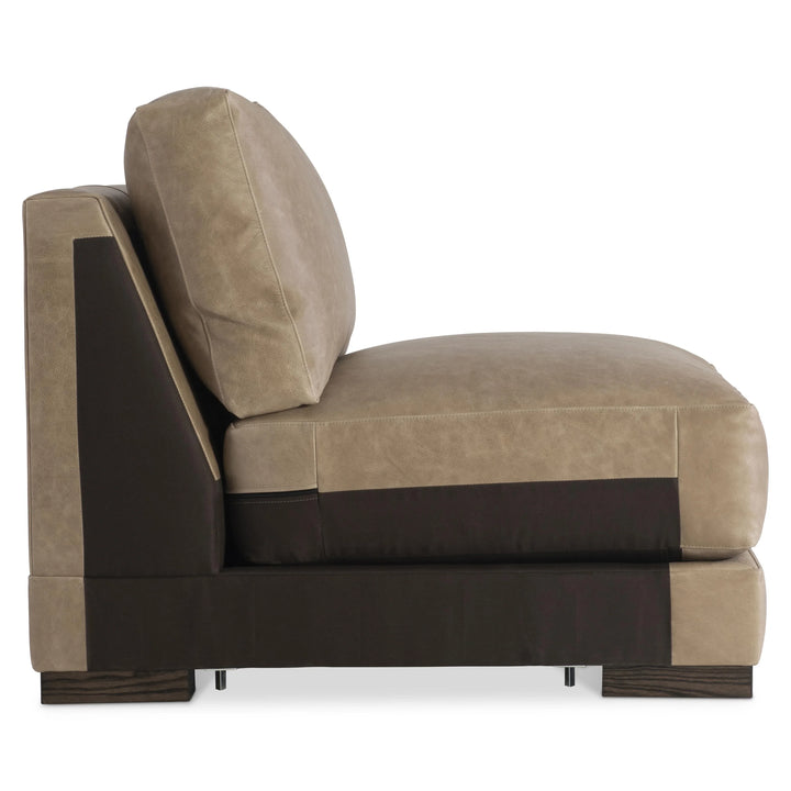 American Home Furniture Bernhardt Lars Leather Armless Chair