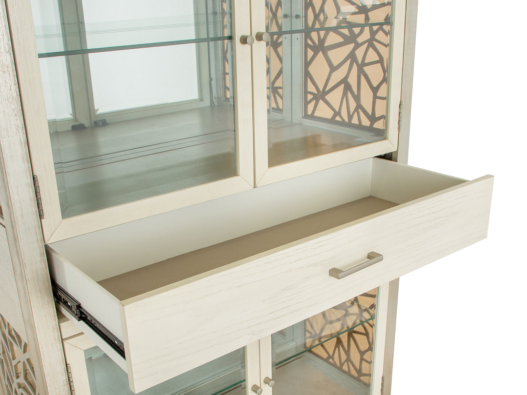Lenox Acadia White Display Cabinet - D5490-08