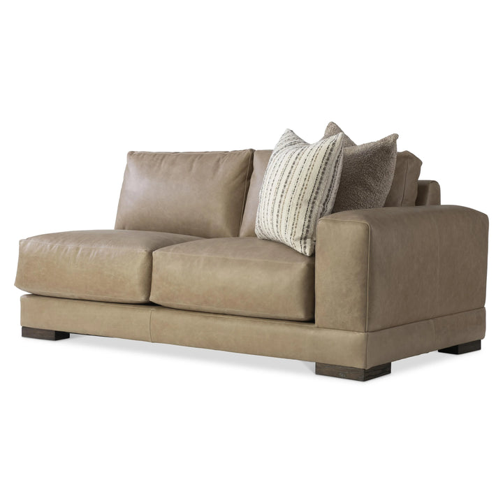 American Home Furniture Bernhardt Lars Leather Right Arm Loveseat