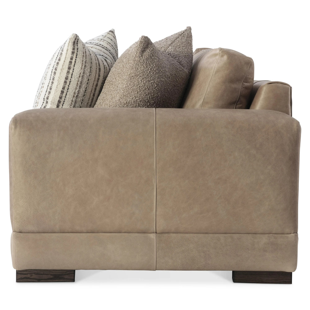 American Home Furniture Bernhardt Lars Leather Right Arm Loveseat