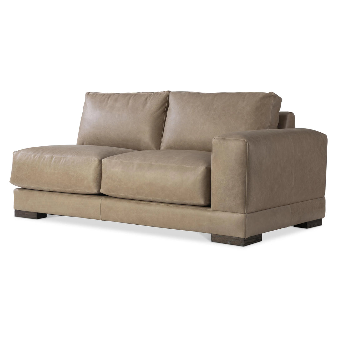 American Home Furniture Bernhardt Lars Leather Right Arm Loveseat