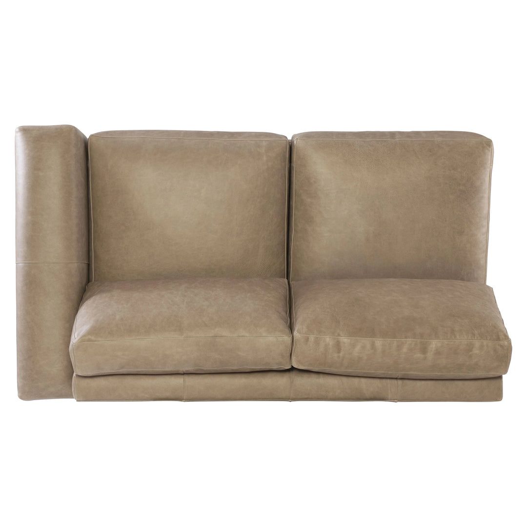 American Home Furniture Bernhardt Lars Leather Right Arm Loveseat