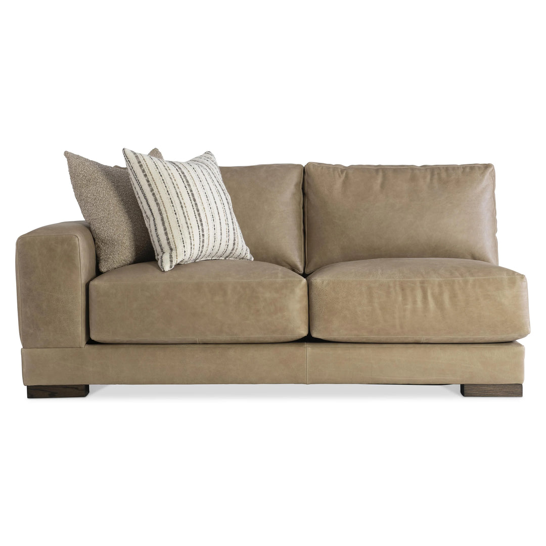 American Home Furniture Bernhardt Lars Leather Left Arm Loveseat