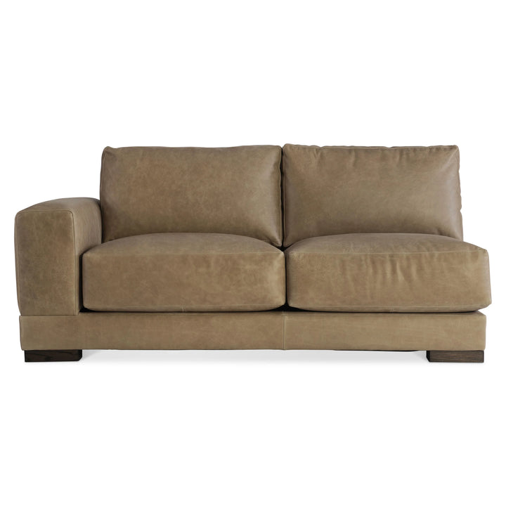 American Home Furniture Bernhardt Lars Leather Left Arm Loveseat