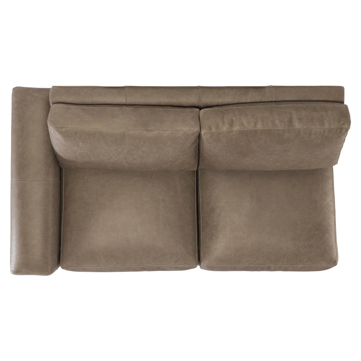 American Home Furniture Bernhardt Lars Leather Left Arm Loveseat