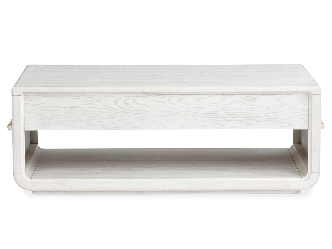 Sunset Cove Moonlight Pearl Rectangular Cocktail Table With Casters - T5879-43
