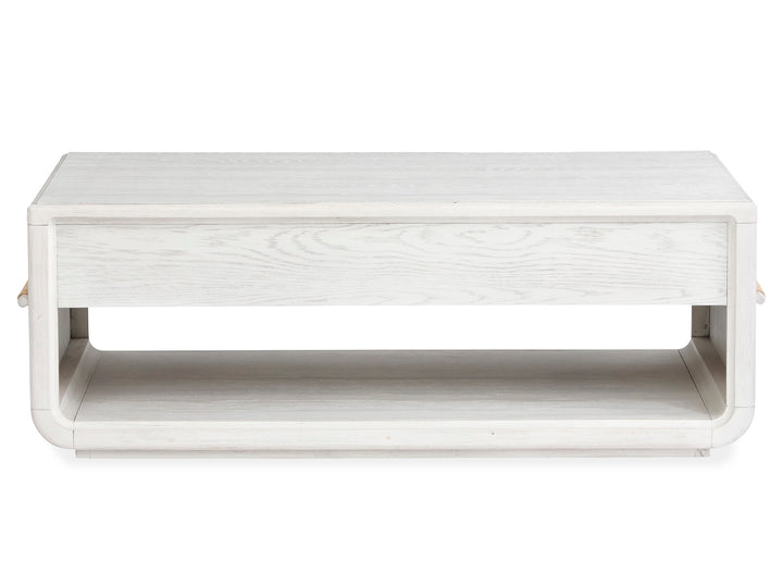 Sunset Cove Moonlight Pearl Rectangular Cocktail Table With Casters - T5879-43