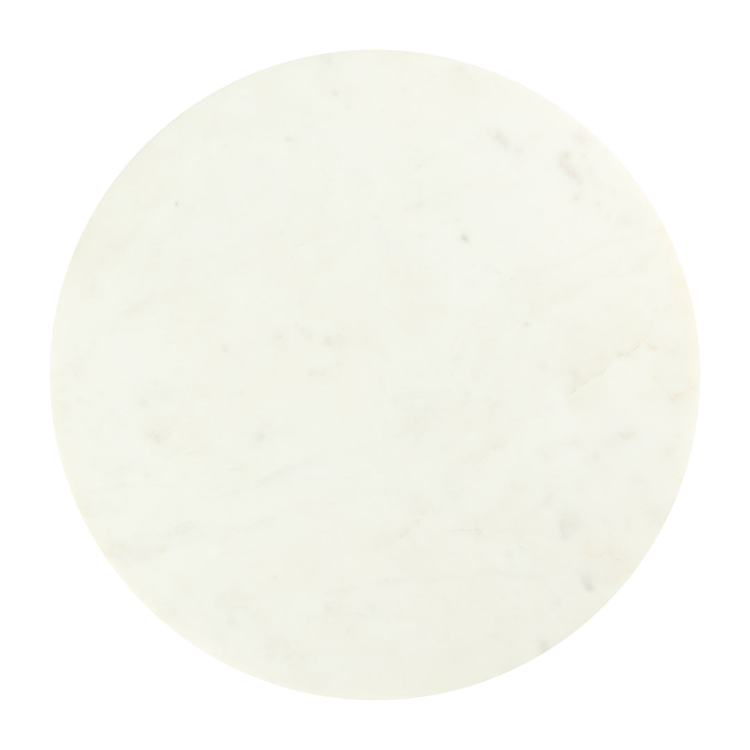 Lira Accent Table White & Gold - 110953