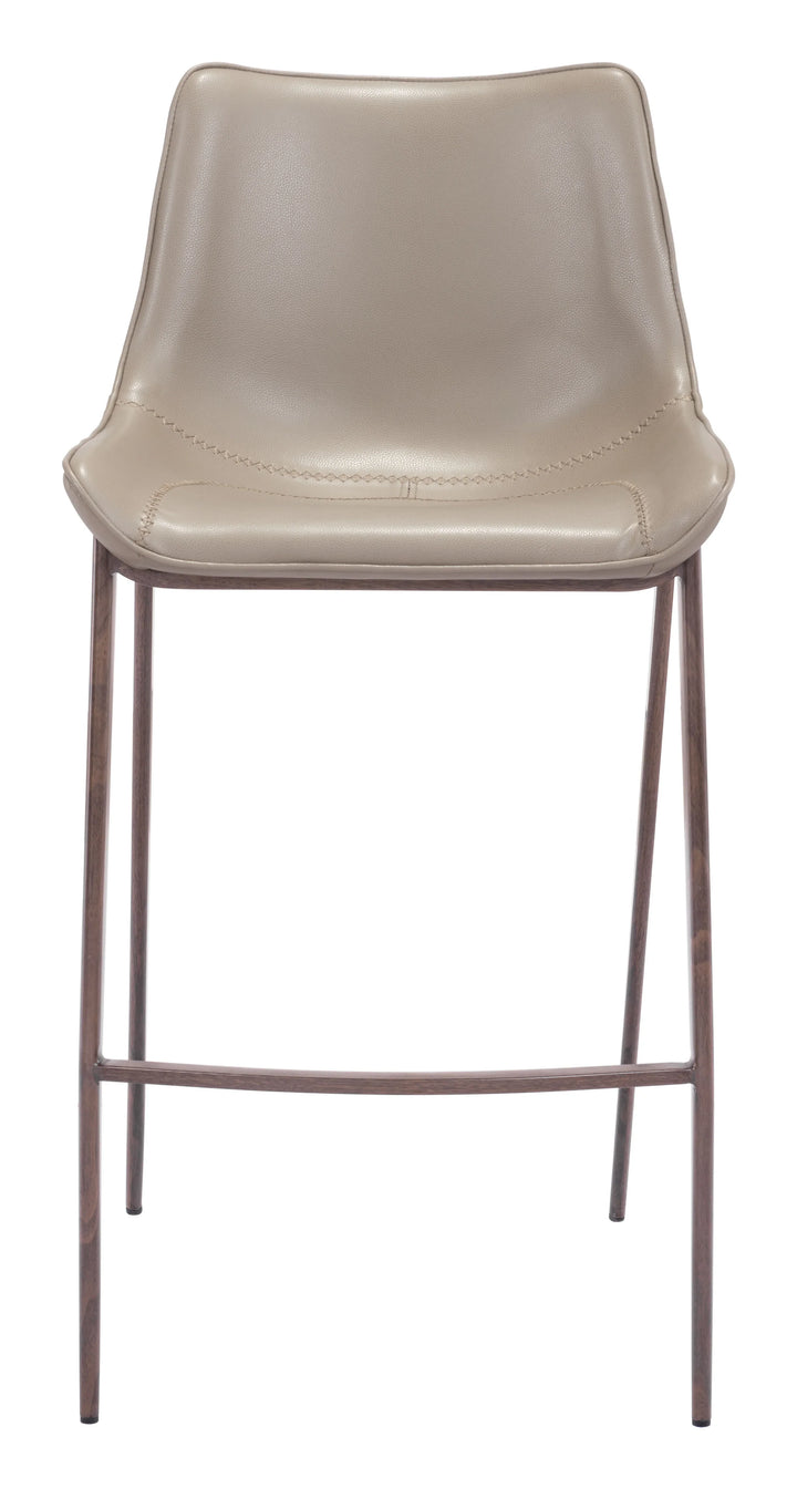 Magnus Barstool (Set of 2) Brown & Walnut - AmericanHomeFurniture