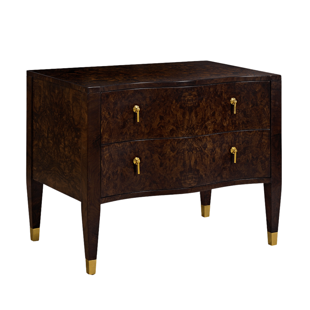 Oliver Home Serpentine Nightstand NIGHTSTANDS