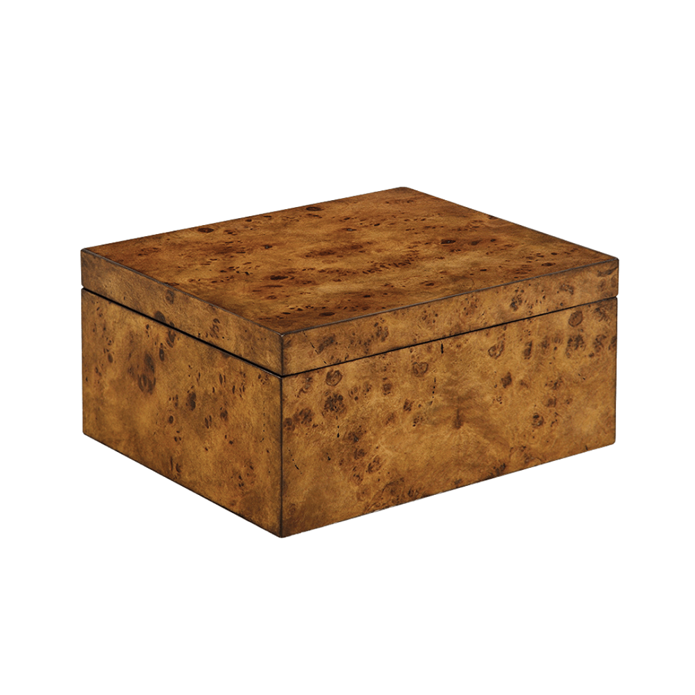Oliver Home Burl Box Small DECORATIVE BASKETS + BOXES