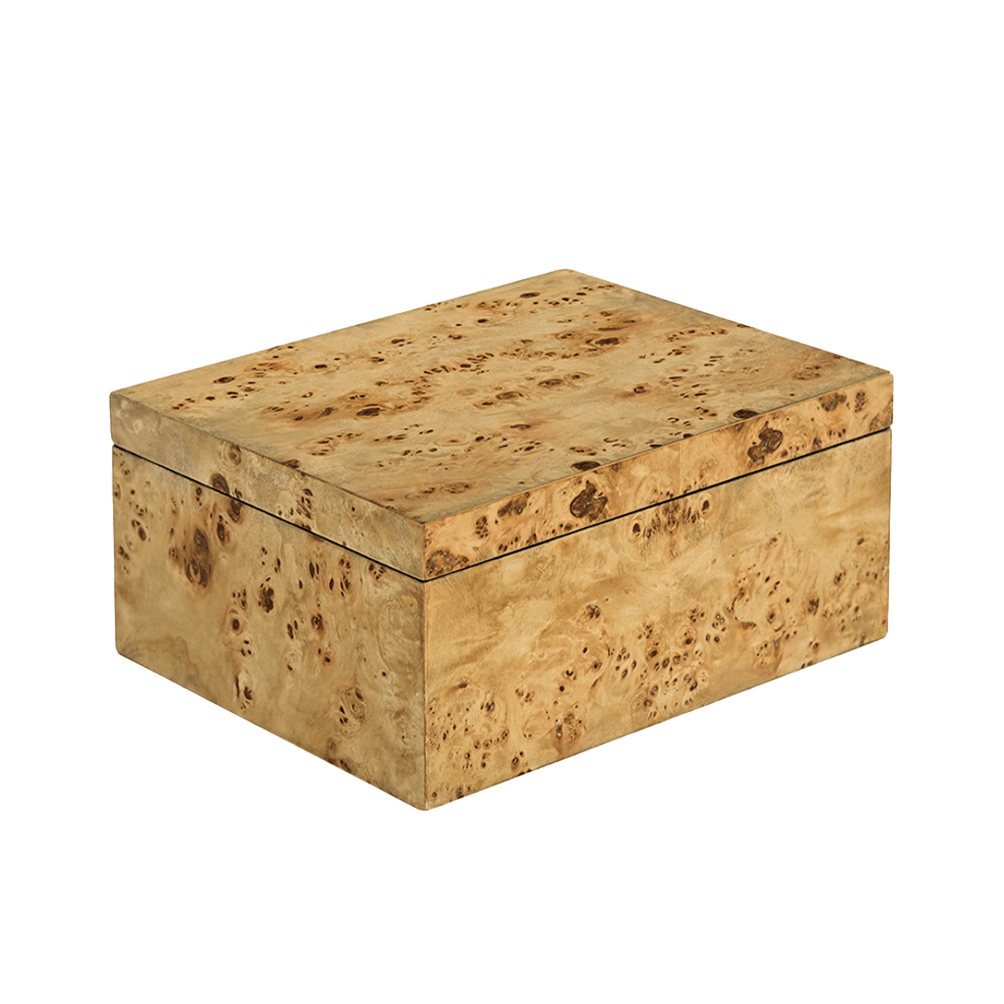 Oliver Home Burl Box Small DECORATIVE BASKETS + BOXES