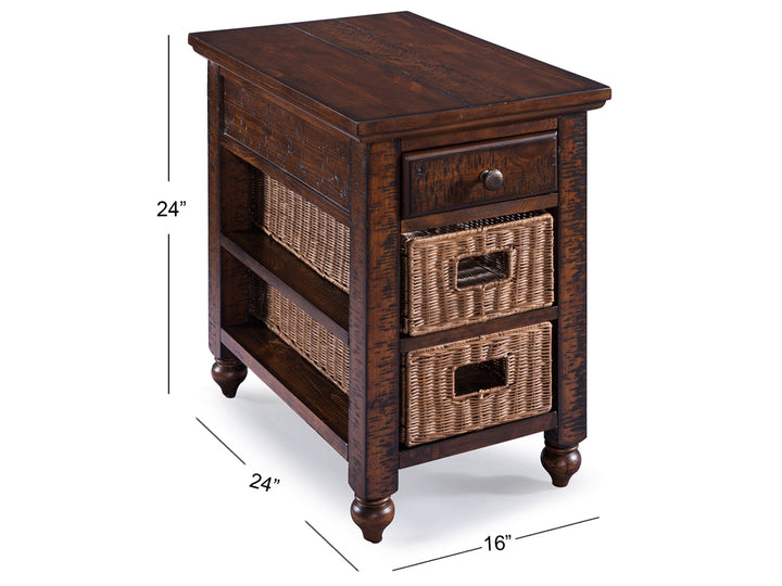 Cottage Lane Coffee Rectangular Chairside End Table - T3521-10