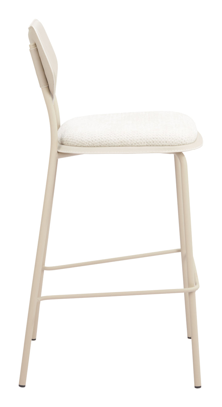 Zeal Barstool (Set of 4) Light Gray & Beige