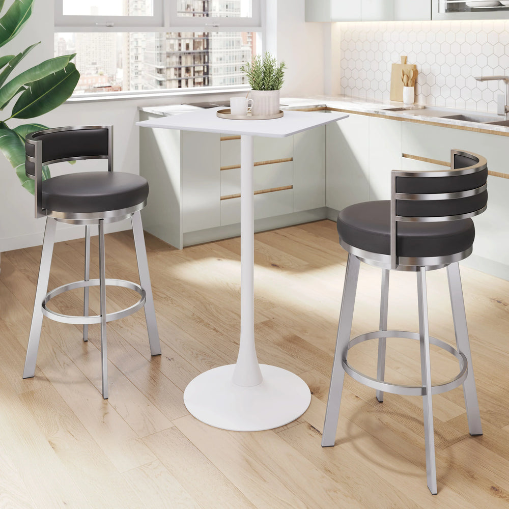 Valleta Bar Table White - AmericanHomeFurniture