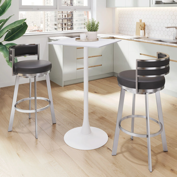 Valleta Bar Table White - AmericanHomeFurniture