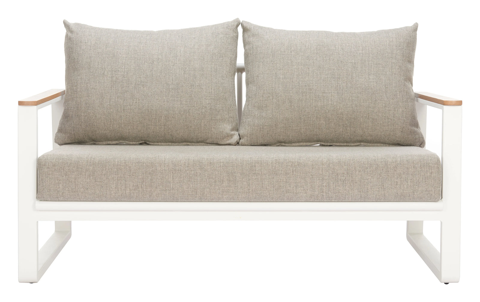 Zuo Welt Sofa Taupe & White SOFAS + SECTIONALS