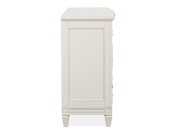 Willowbrook Egg Shell White Drawer Dresser With Landscape Mirror - B5324-2040