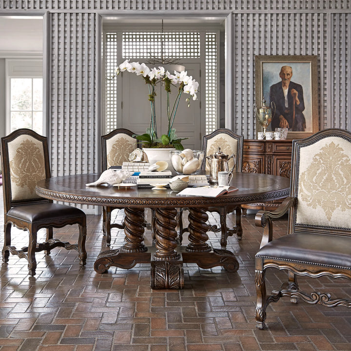 Castilian Round Dining Table - 86" - AmericanHomeFurniture