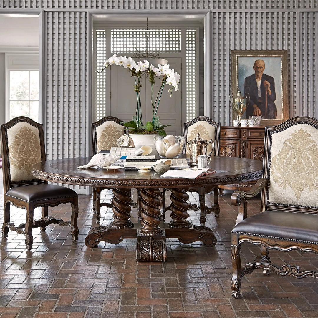 Castilian Round Dining Table - 86" - AmericanHomeFurniture
