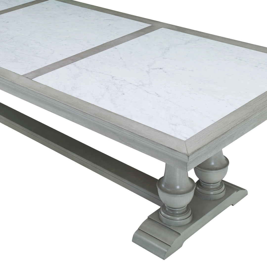 Harvest Dining Table (96" Marble Top) - AmericanHomeFurniture