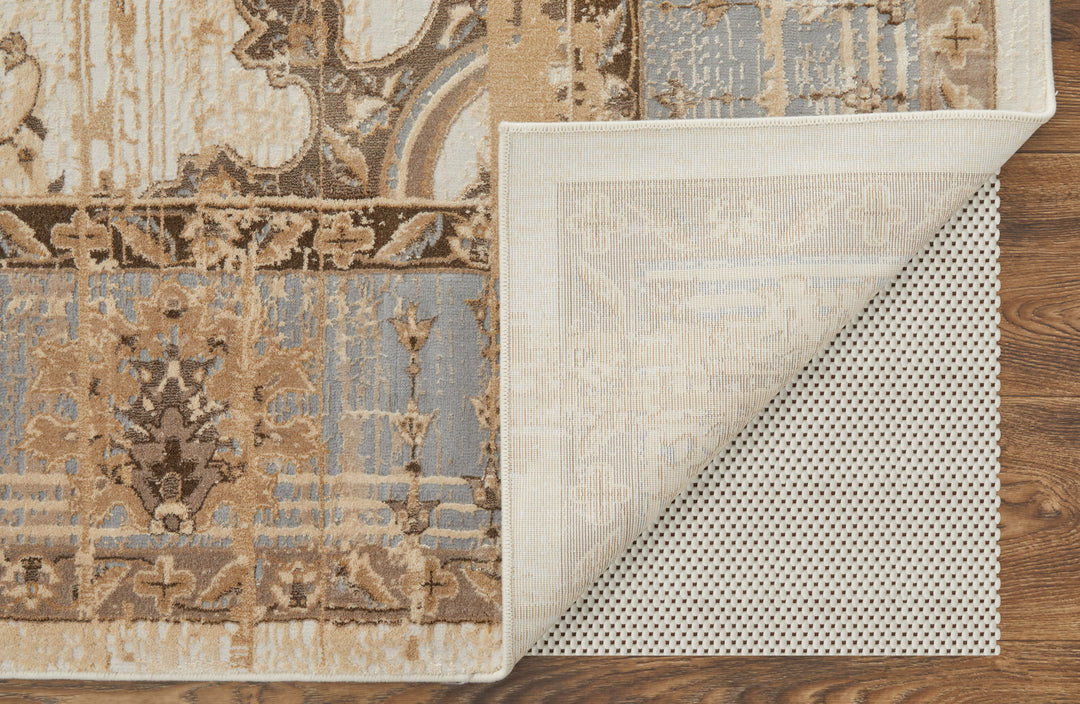 Round/7'9" x 7'9" /Beige/Gray