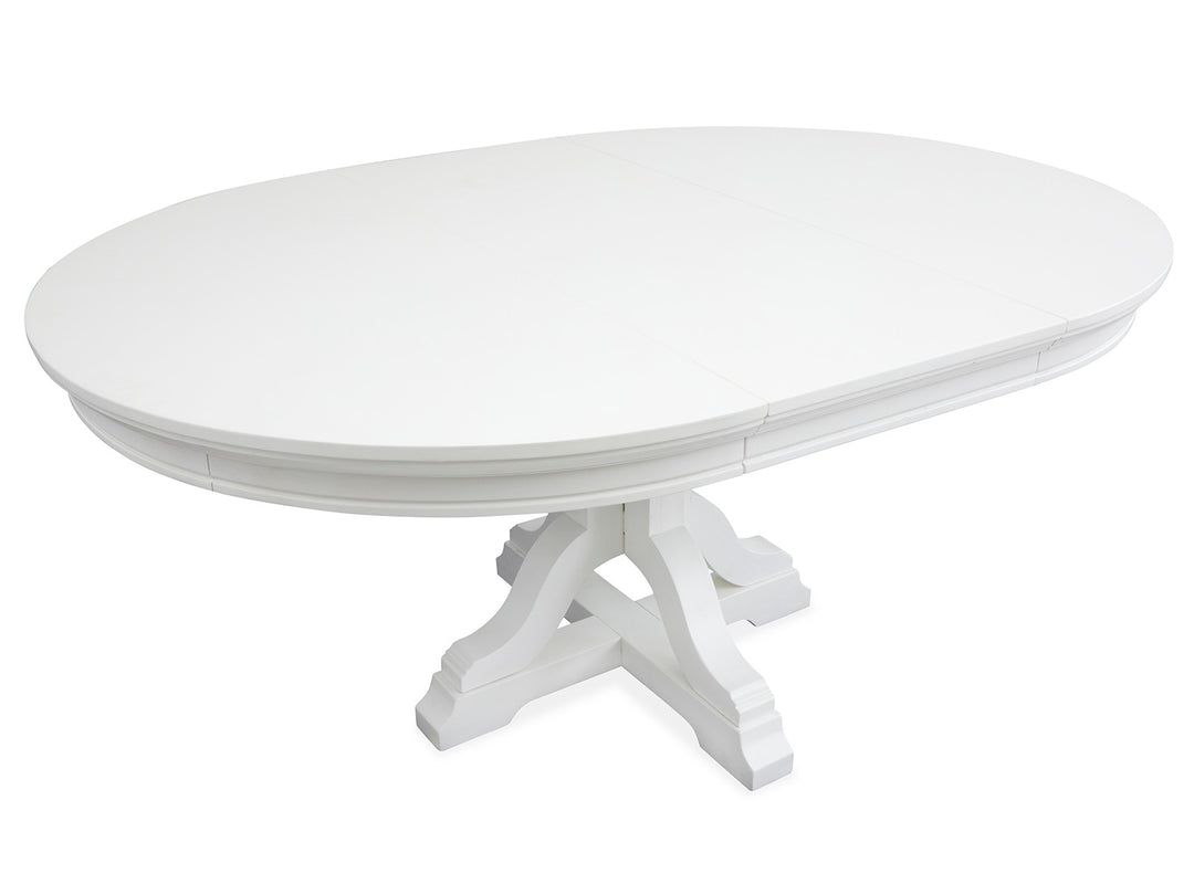 Charleston White Dove White Extendable 48" Round Dining Table - D5611-22WH