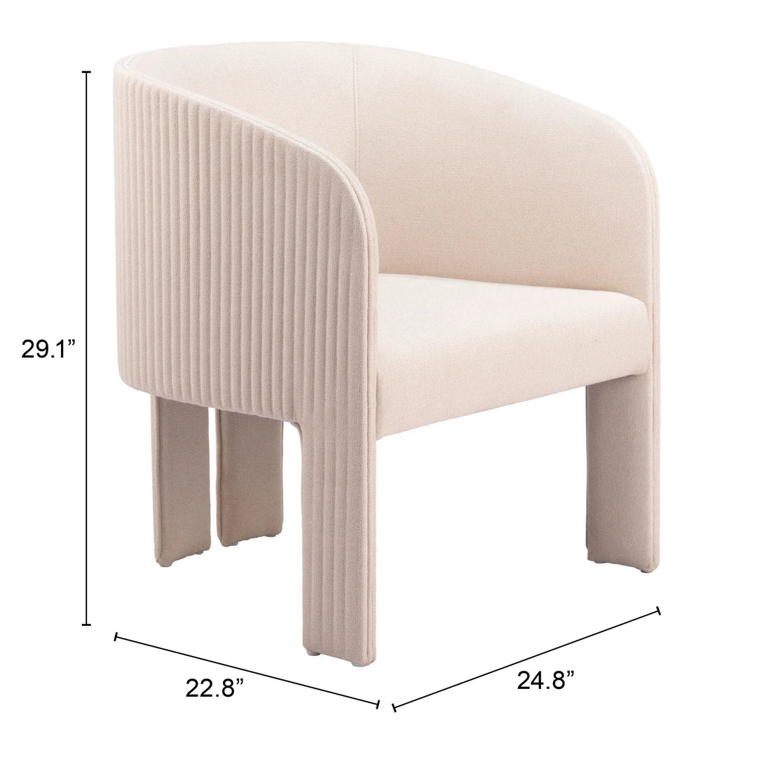 Hull Accent Chair Beige - AmericanHomeFurniture