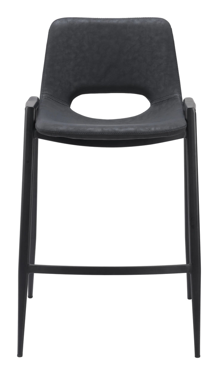 Desi Counter Stool (Set of 2) Black - AmericanHomeFurniture