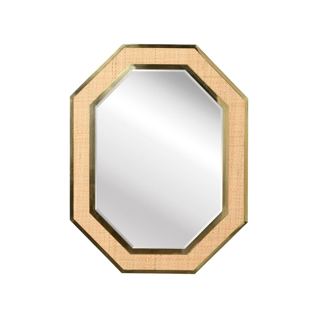 Dunbar Brass And Cane Mirror - 193066
