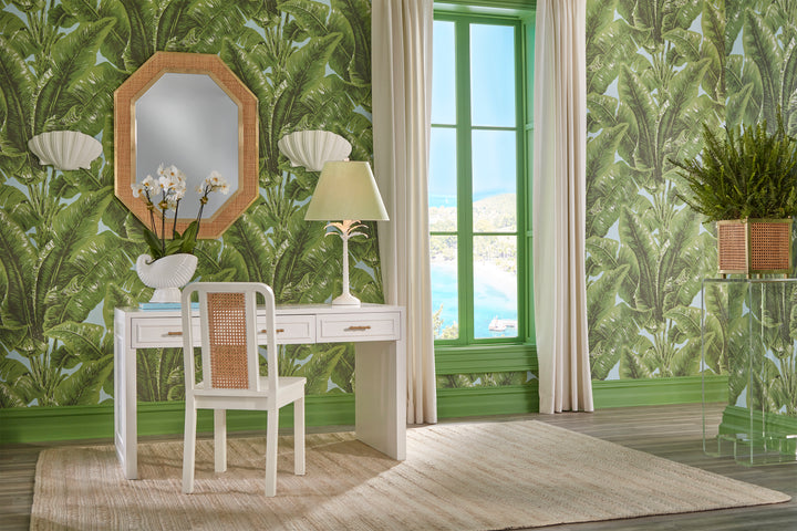 Dunbar Brass And Cane Mirror - 193066