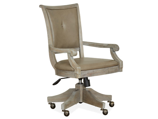Lancaster Dovetail Grey Fully Upholstered Swivel Chair - H4352-82