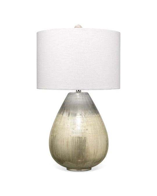 Jamie Young Damsle Glass Table Lamp with Linen Shade TABLE LAMPS