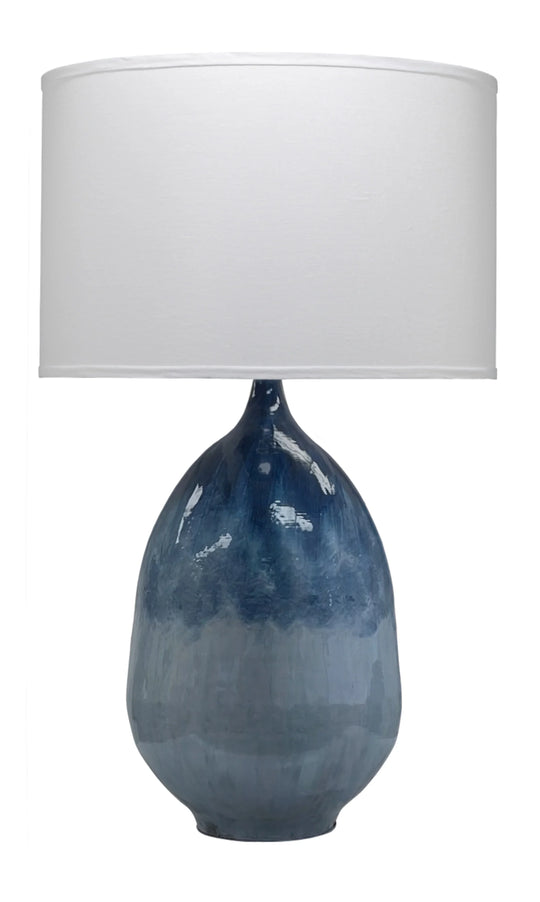 Jamie Young Twilight Iron Table Lamp with Linen Shade, Blue Ombre TABLE LAMPS