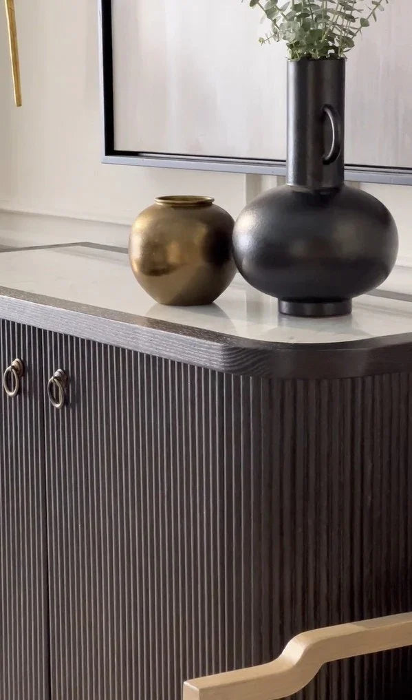 American Home Furniture Fairfield Chair Everett Two Door Demilune Credenza