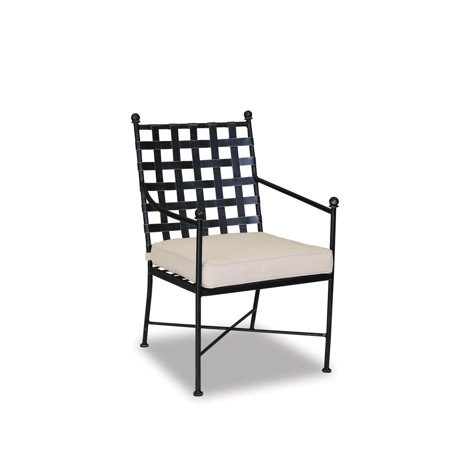 Sunset West Provence Dining Chair in Canvas Flax w/ Self Welt OUTDOOR DINING CHAIRS