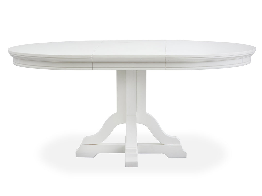 Charleston White Dove White Extendable 48" Round Dining Table - D5611-22WH