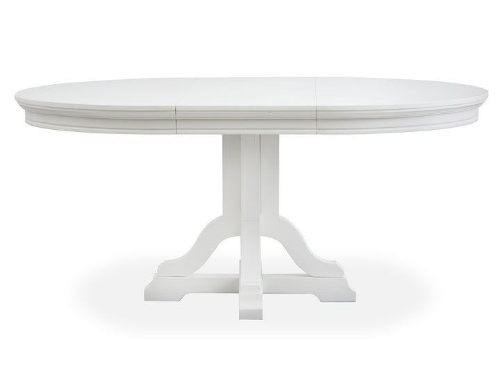 Charleston White Dove White Extendable 48" Round Dining Table - D5611-22WH