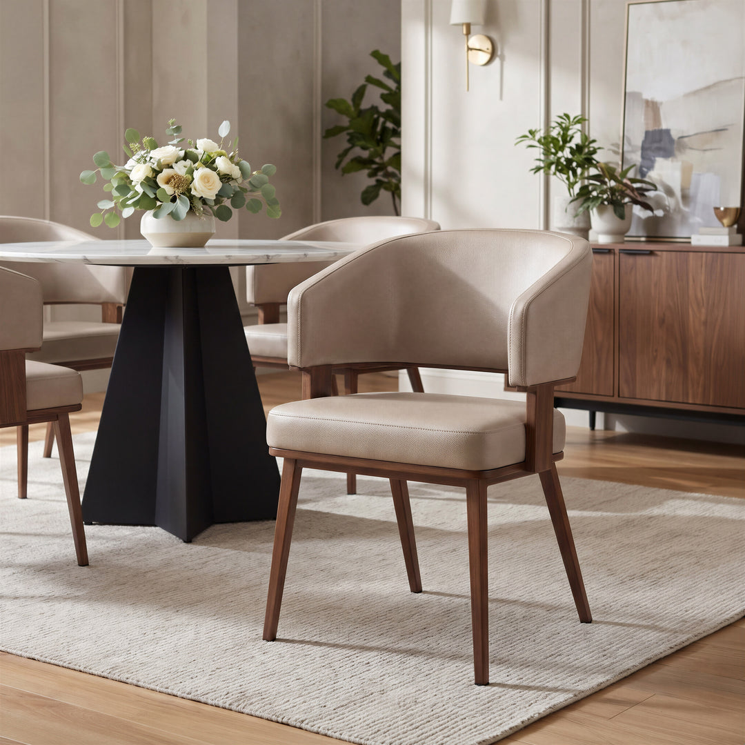 Poise Dining Chair Brown & Walnut - 111335