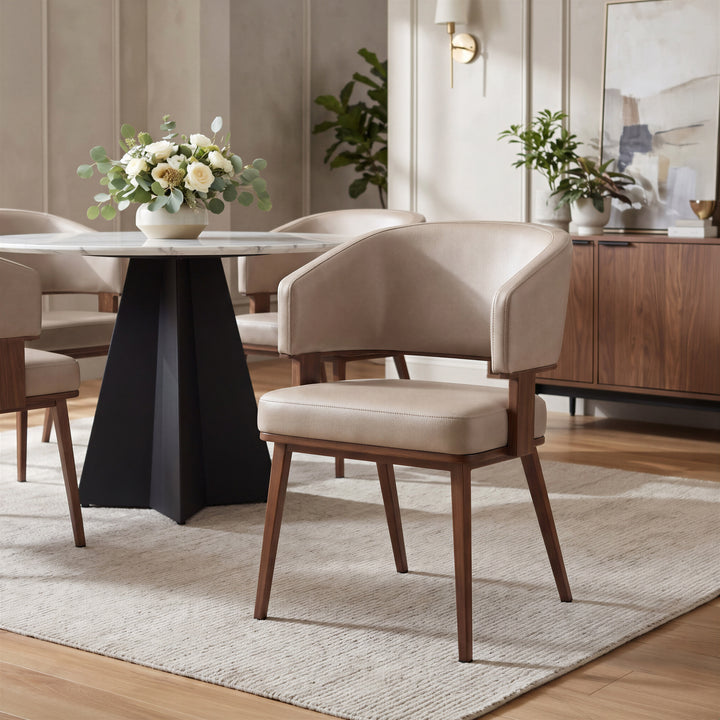 Poise Dining Chair Brown & Walnut - 111335