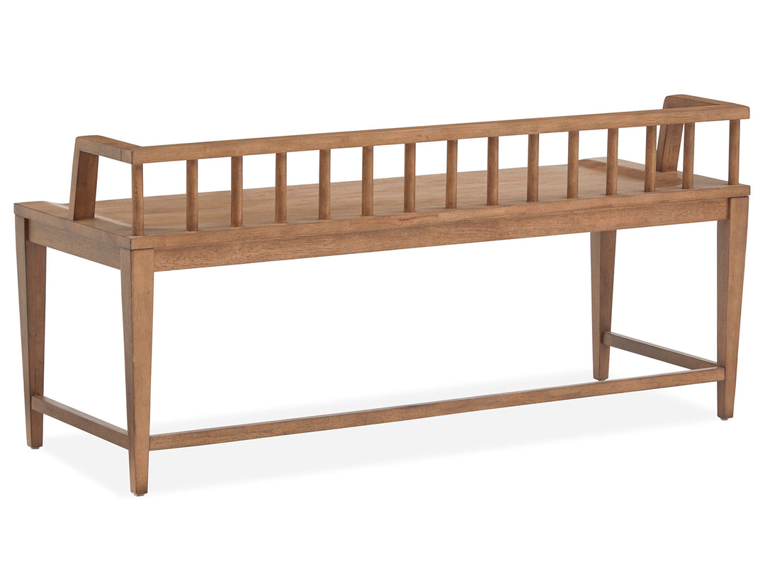 Lindon Belgian Wheat Low Back Arm Bench - D5570-79