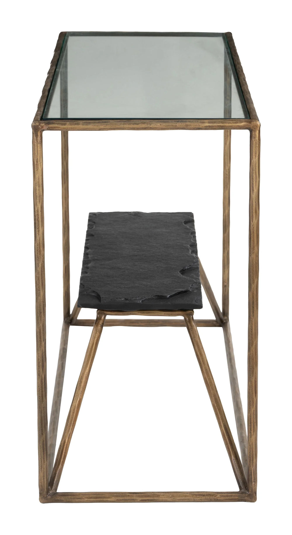 Ranol Console Table Brass - AmericanHomeFurniture