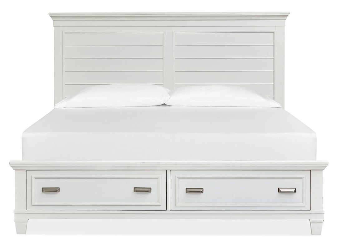 Charleston White Dove King White Panel Storage Bed - B5611-65WH