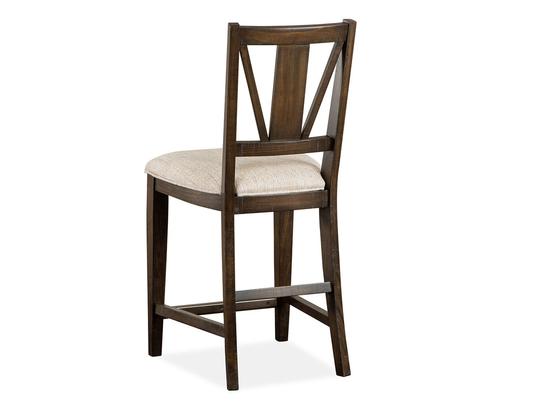 Westley Falls Graphite Upholstered Counter Chair - Set of 2 - D4399-82