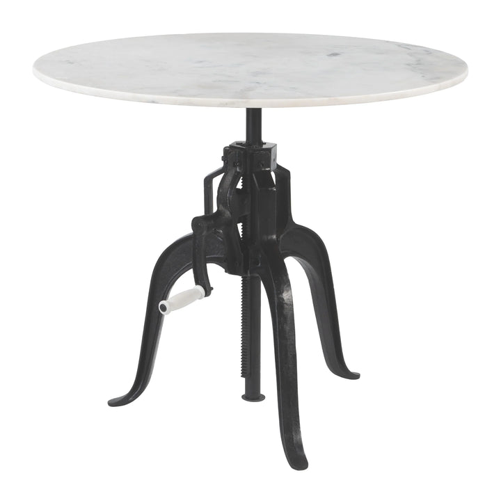 Mufid Bistro Table White & Black - AmericanHomeFurniture