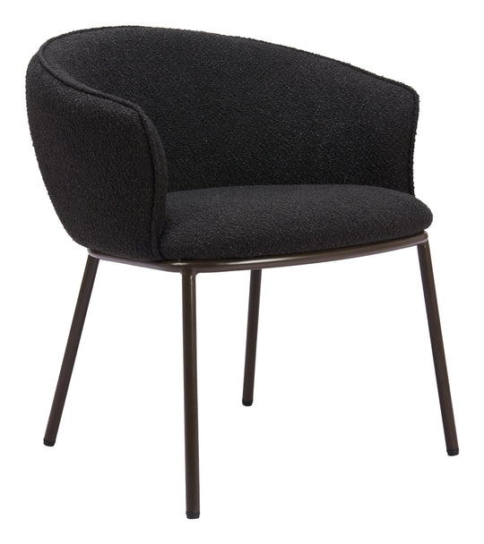 Zuo Essen Dining Chair Black & Bronze - Set of 2 DINING CHAIRS