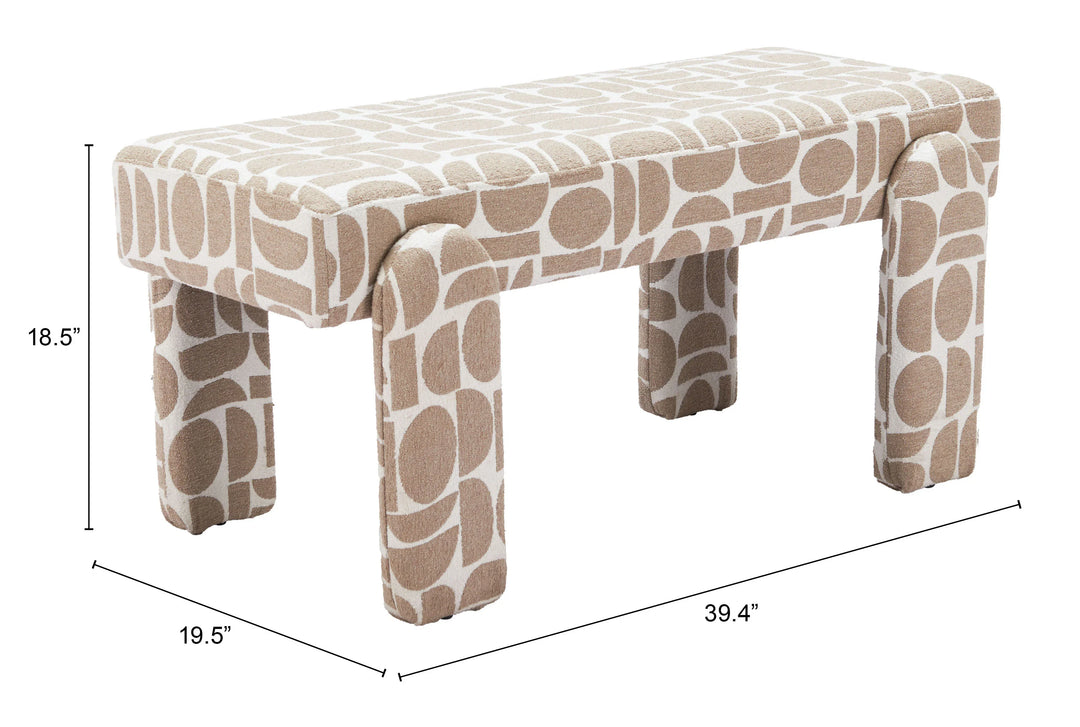 Blato Bench Gray - AmericanHomeFurniture