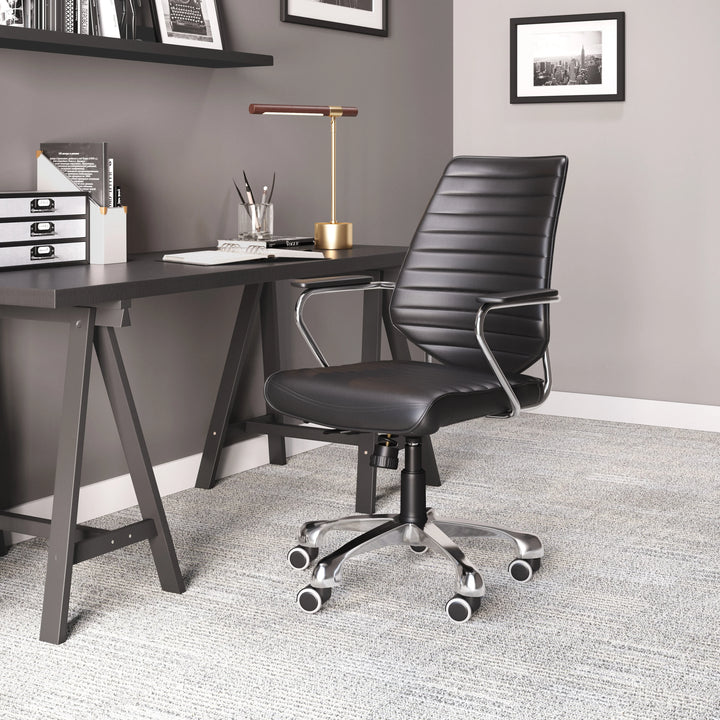 Enterprise Low Back Office Chair Black - AmericanHomeFurniture