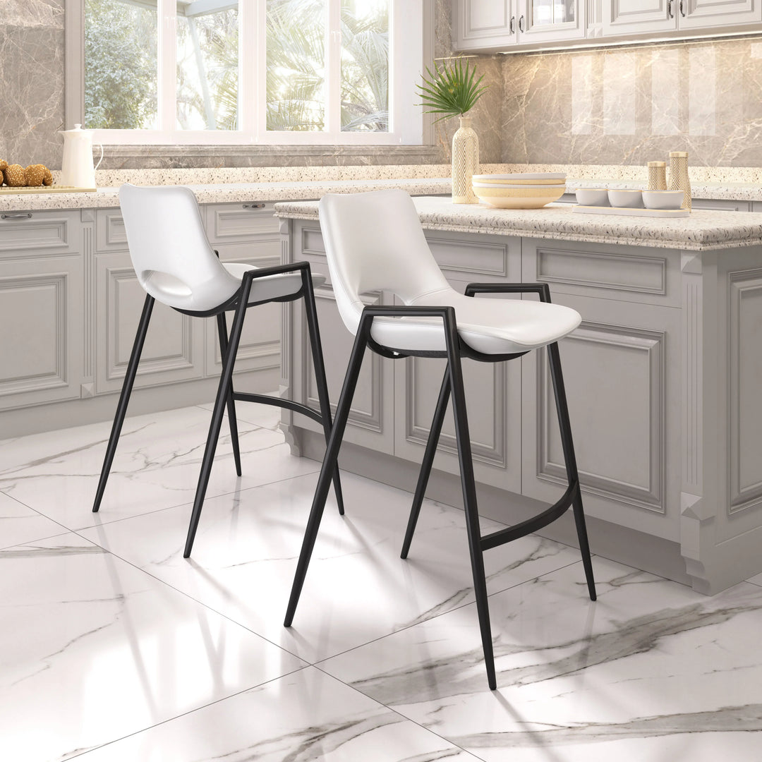Desi Counter Stool (Set of 2) White - AmericanHomeFurniture
