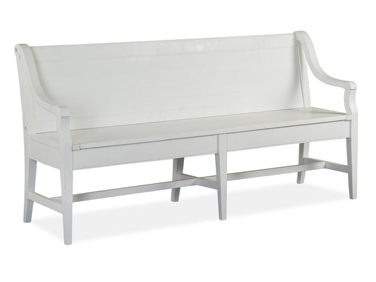 Heron Cove Chalk White And Dovetail Grey Bench - D4400-79